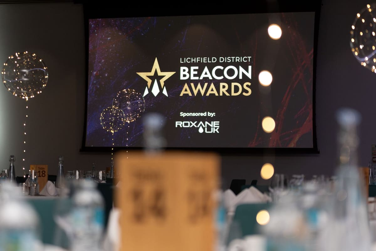 Beacon Awards branding at the 2025 ceremony