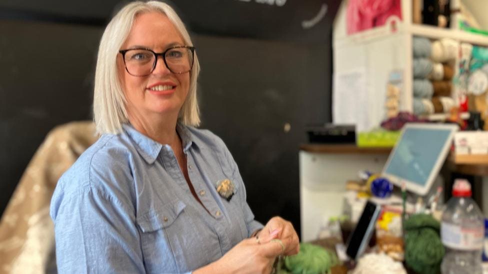 Lichfield Wool Shop Owner's Knitting Secret Revealed — Lichfield news photo (BBC Stoke & Staffordshire)